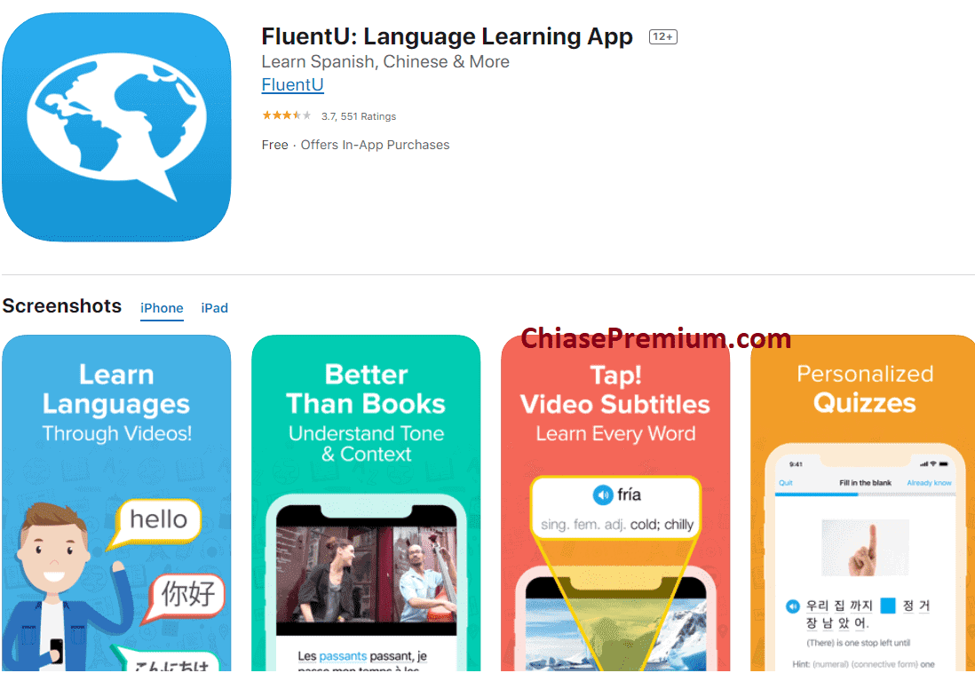 FluentU là ứng dụng học tiếng Anh qua các video trên mạng xã hội như Youtube