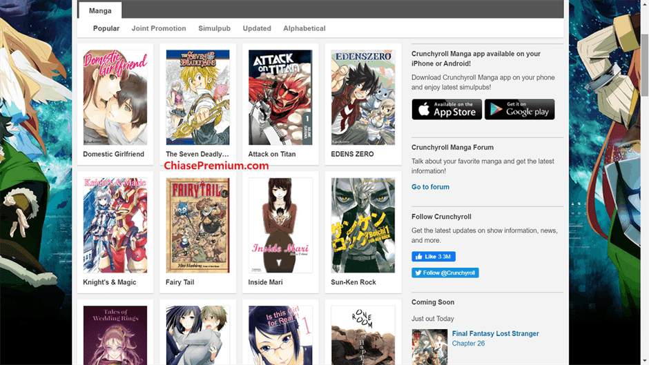 Bạn có thể xem rất nhiều Manga với tài khoản premium.