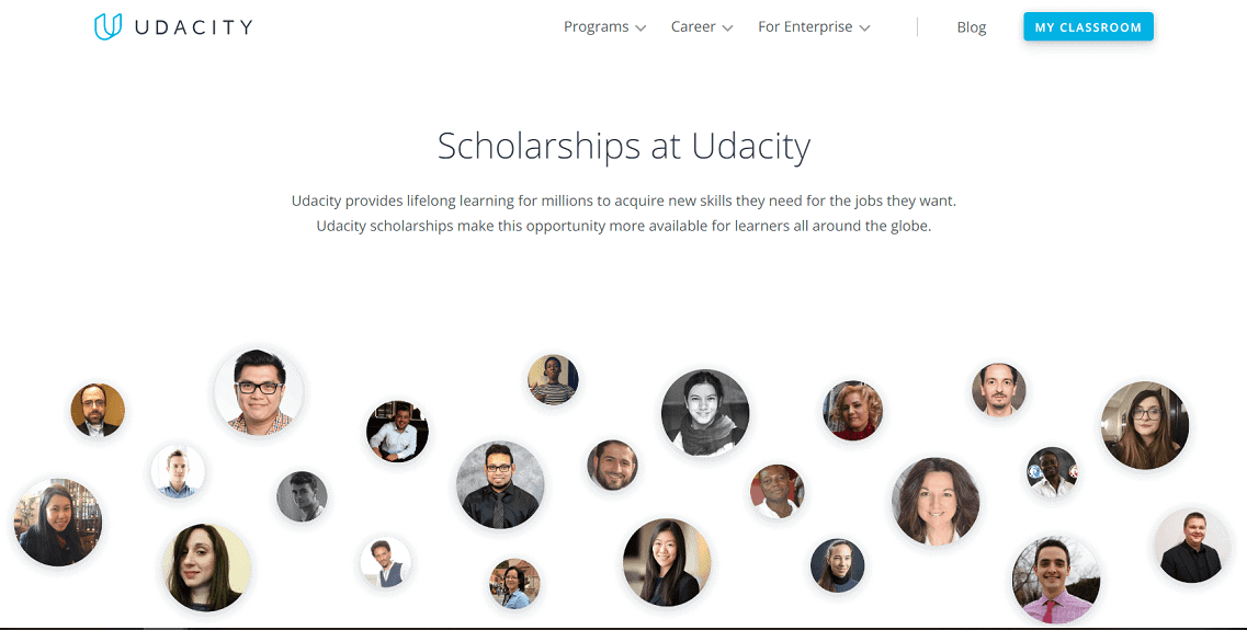 Udacity có khá nhiều chương trình học bổng.