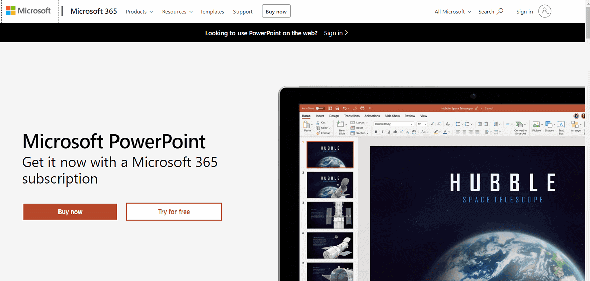 powtoon alternatives free: Microsoft Powerpoint
